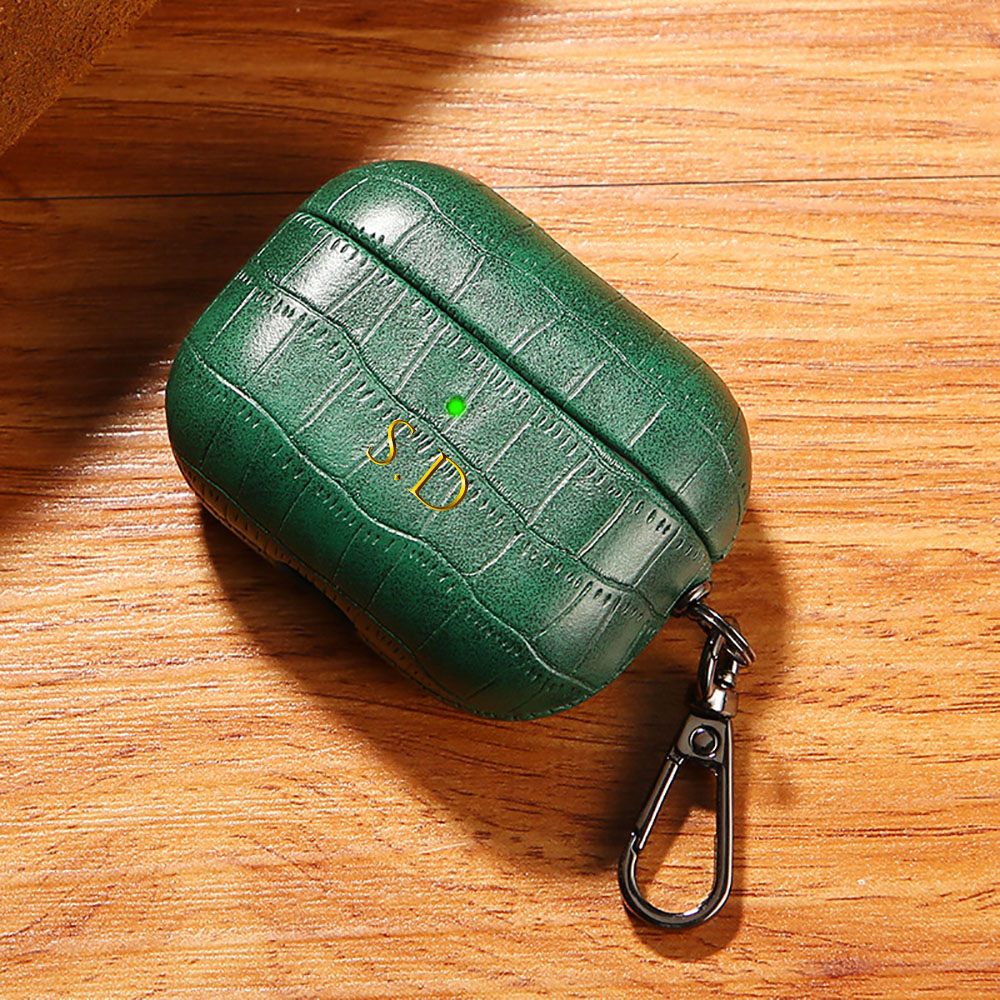 Monogram Keychain Leather - Voor Airpods 1 2 3 4