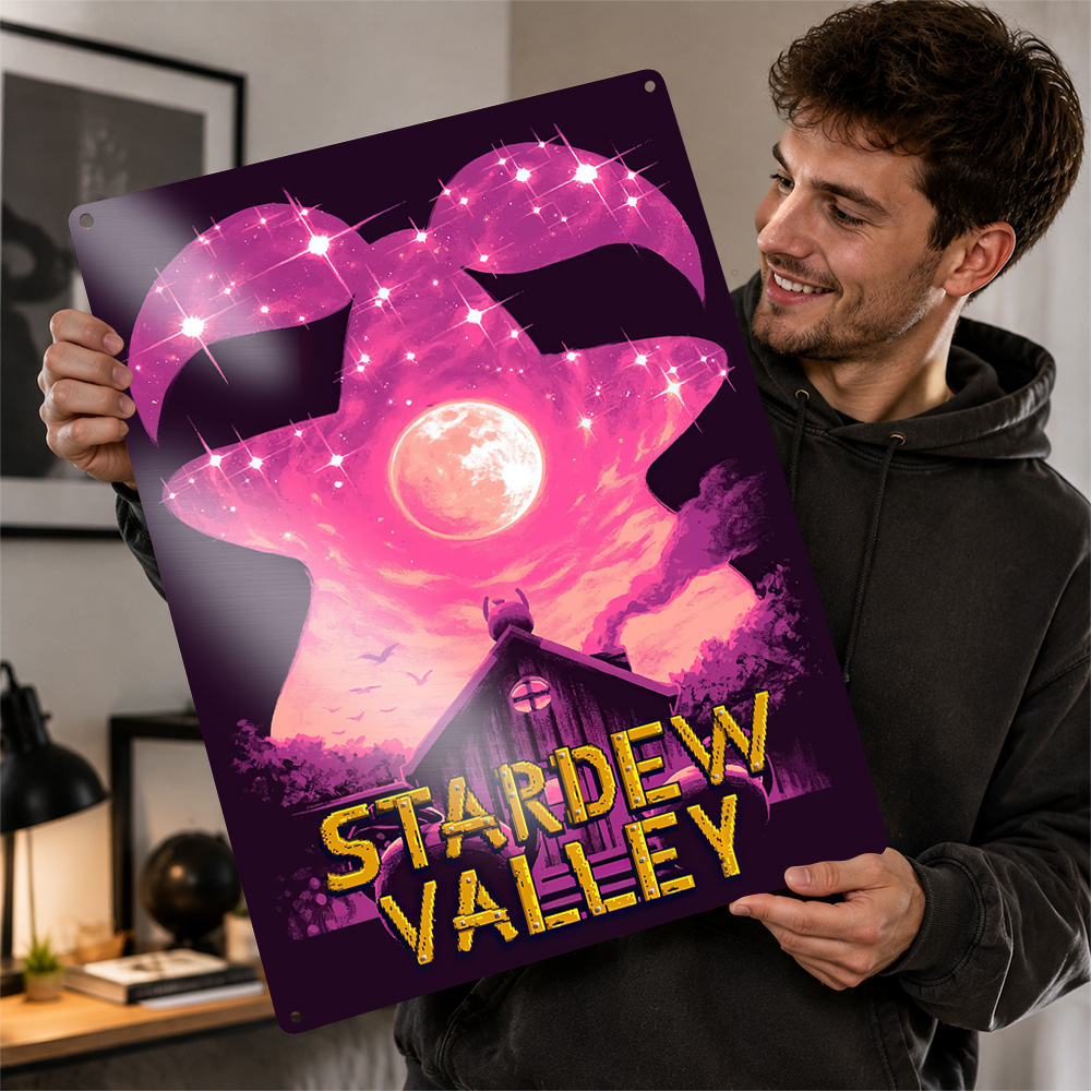 Custom Night Sky - Stardew Valley Nachthemel 3D Textuur Geprint