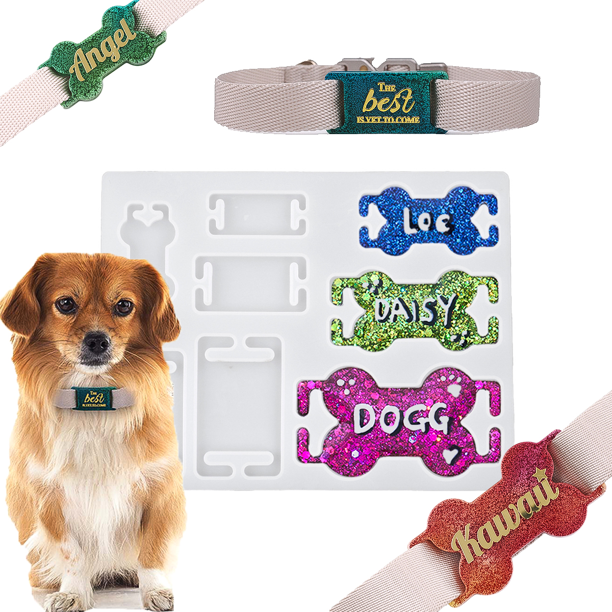 Name Necklace Custom - DIY Kat Hond ID Tag Siliconen