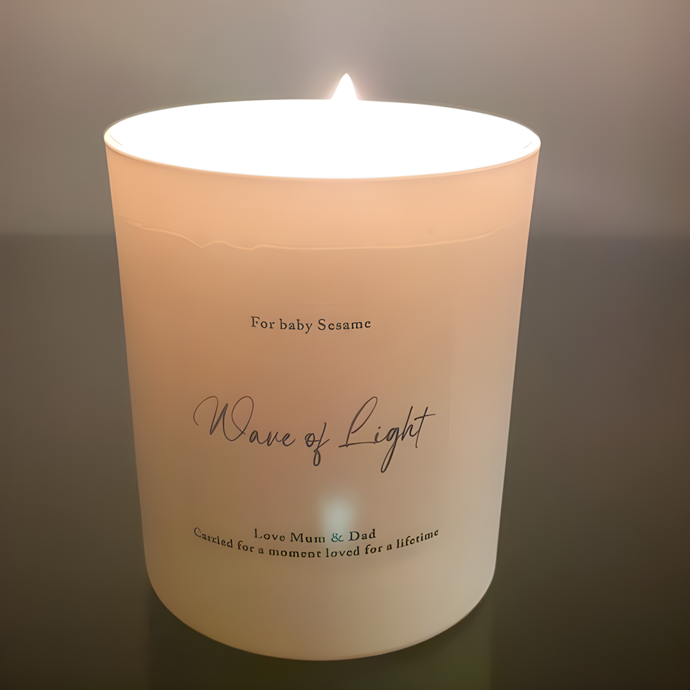 Personalised Candle Label - Gepersonaliseerde kaarslabelstickers, eenvoudig en modern, zwart/folie,