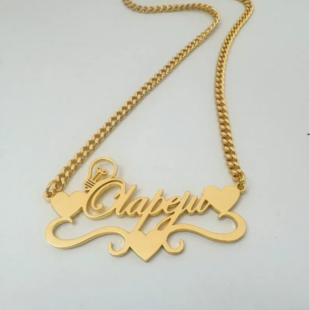 Name Necklace Custom - Handgemaakte Gouden Kleur Naam Ketting Custom