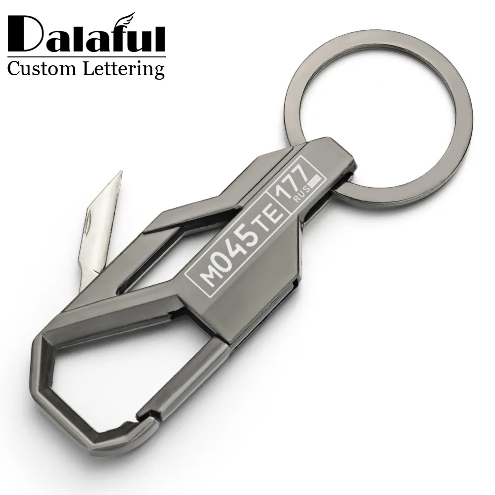 Initial Ring Custom - Mini Mes Sleutelhanger Opvouwbare Gepersonaliseerde Auto