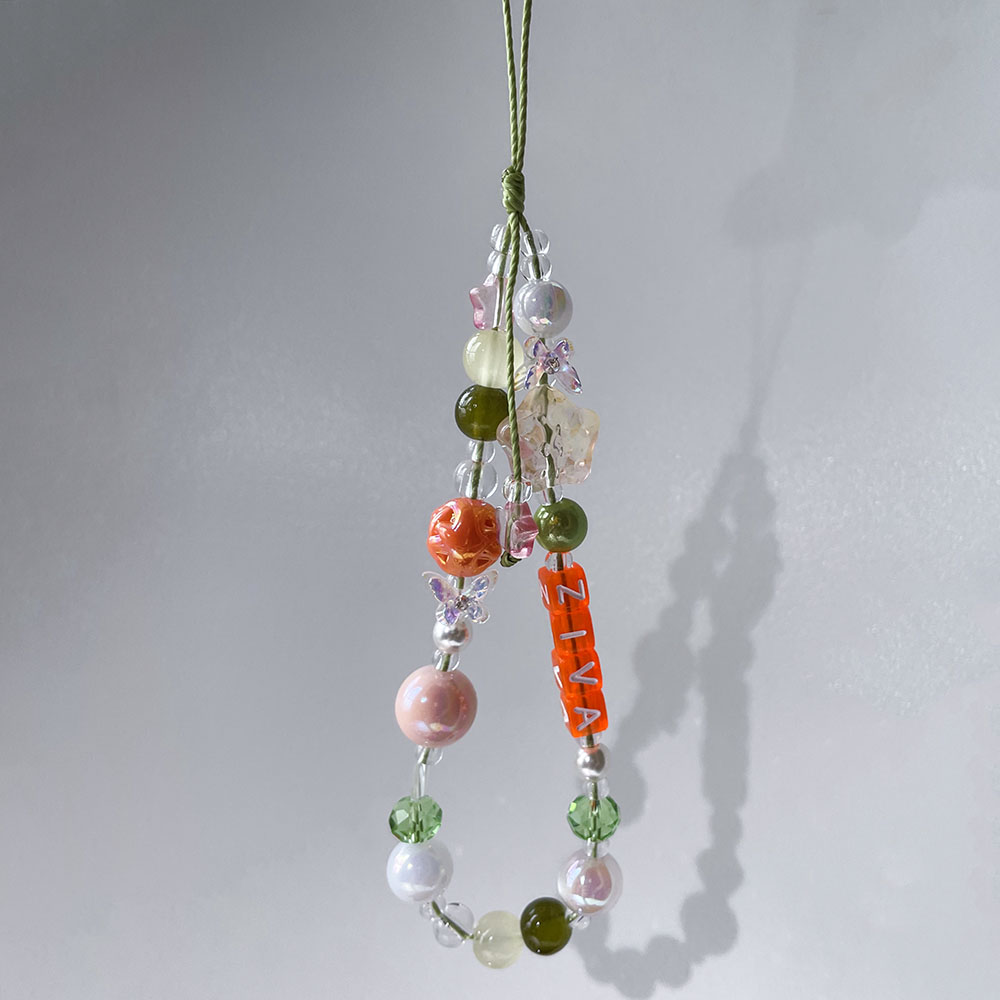 Name Necklace Custom - Gepersonaliseerde naam telefoonhanger met aangepaste oranje