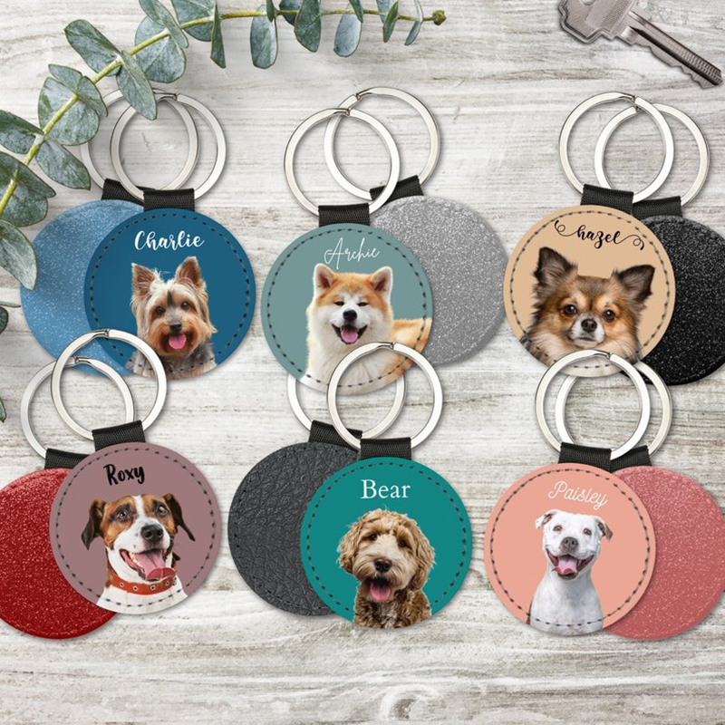 Pet Portrait Custom - Aangepaste huisdier foto sleutelhanger gepersonaliseerde hond