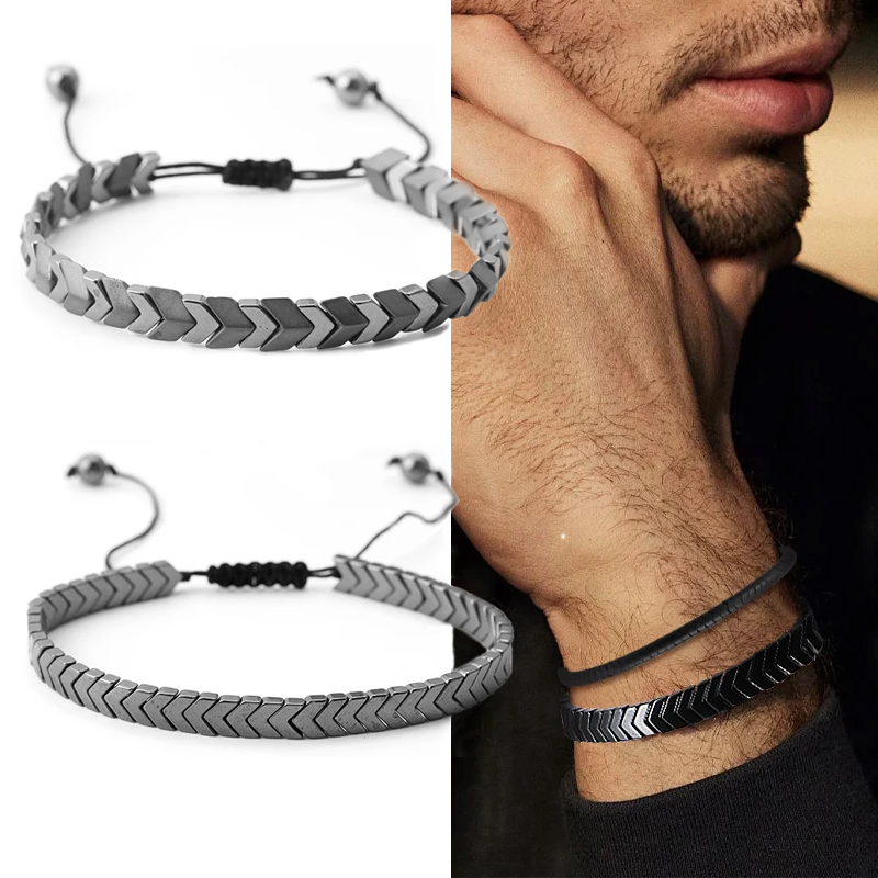 Coordinates Bracelet - Mode Hematiet Armband Energie Fitness Gezondheidszorg