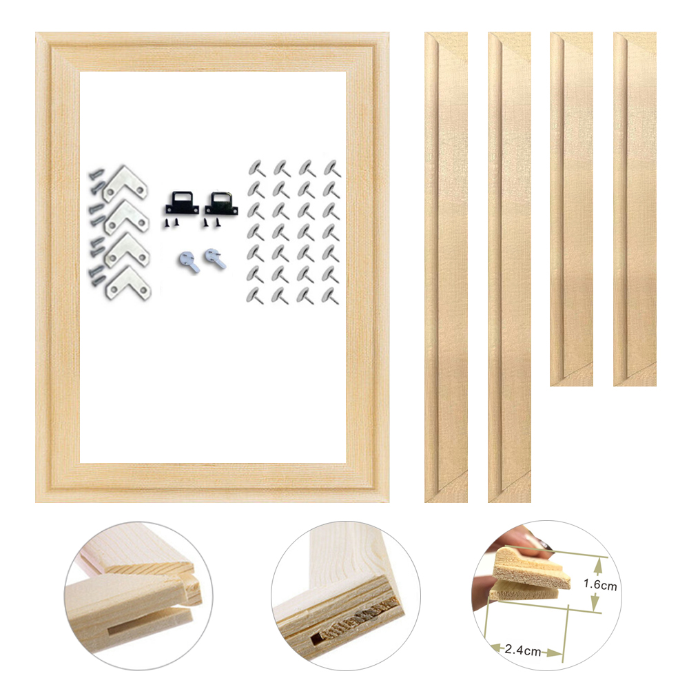 Engraved Wood Frame - 30x40 50x70 70x100cm canvas frame houten