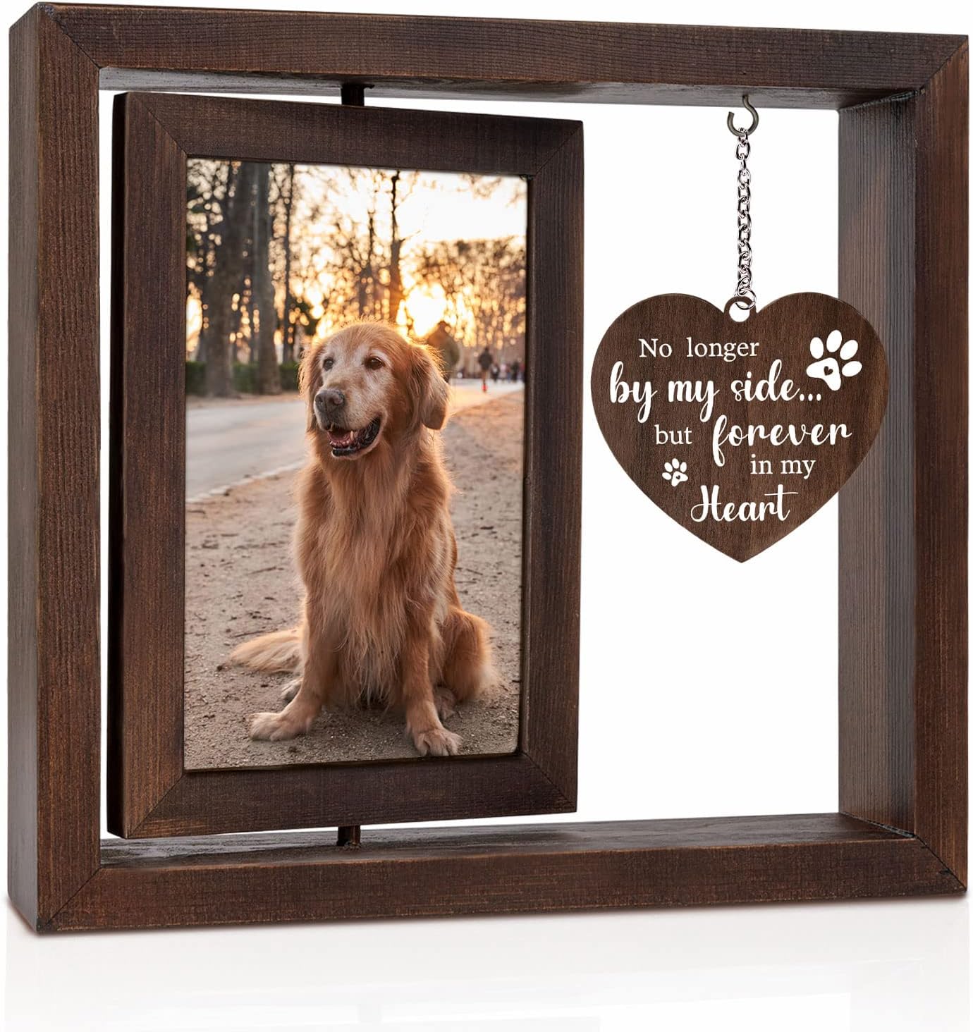 Engraved Wood Frame - Houten fotolijst voor huisdieren (hond, kat)