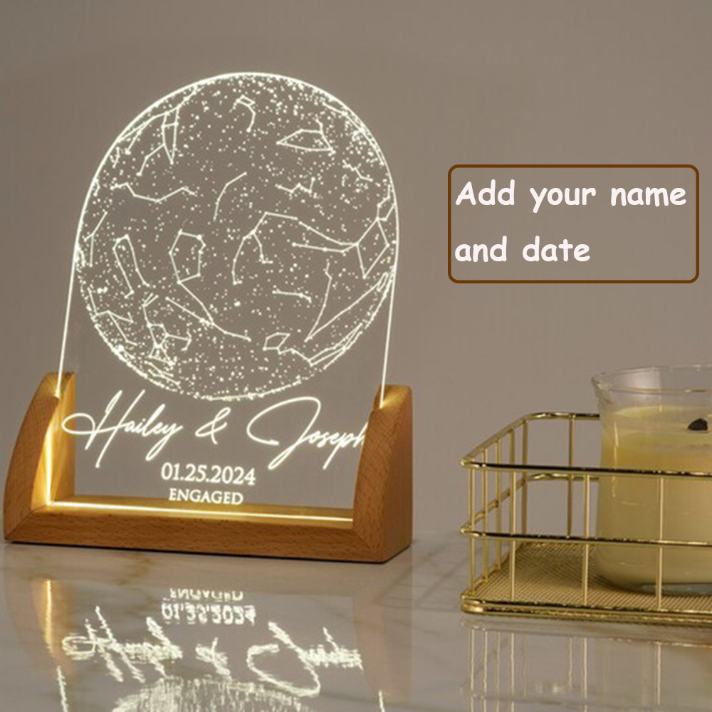Custom Star Map - Aangepaste sterrenkaart per datum gepersonaliseerde sterrenbeeld