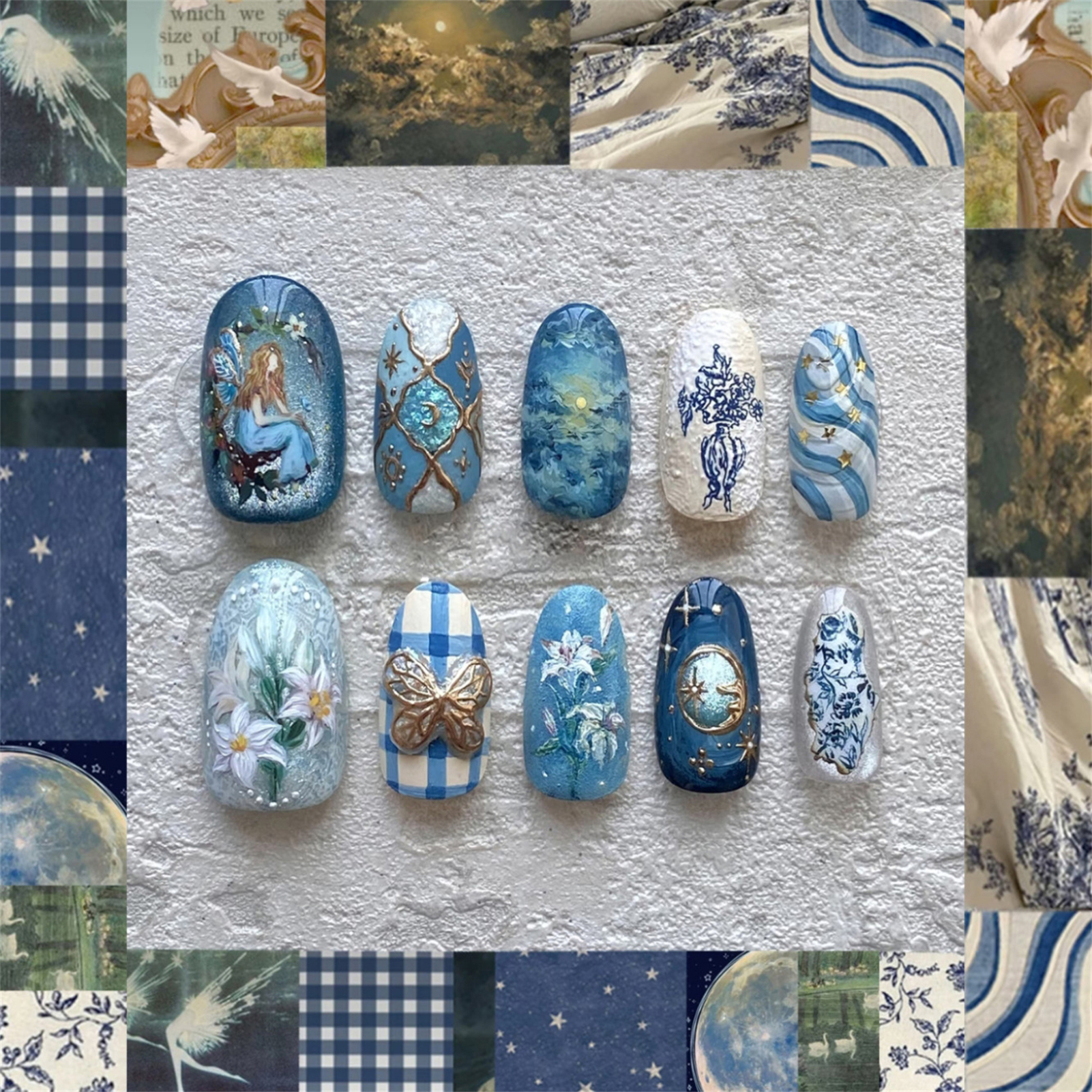Pressed Flower Art - 24 stuks vintage tuin nepnagels amandelpers