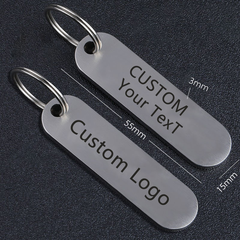 Initial Ring Custom - Gepersonaliseerde roestvrijstalen sleutelhanger LOGO Anti-verlies autosleutelhanger