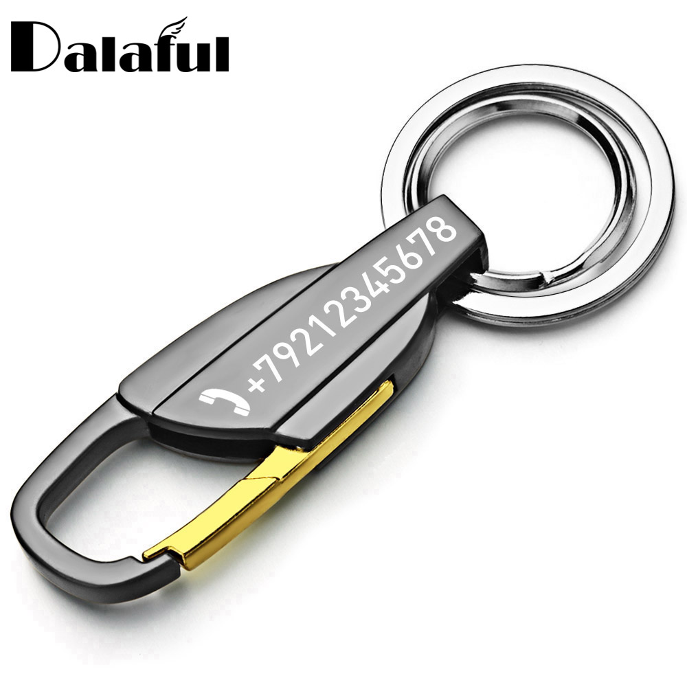 Initial Ring Custom - Gepersonaliseerde belettering sleutelhanger mannen sleutelhanger sleutelhanger