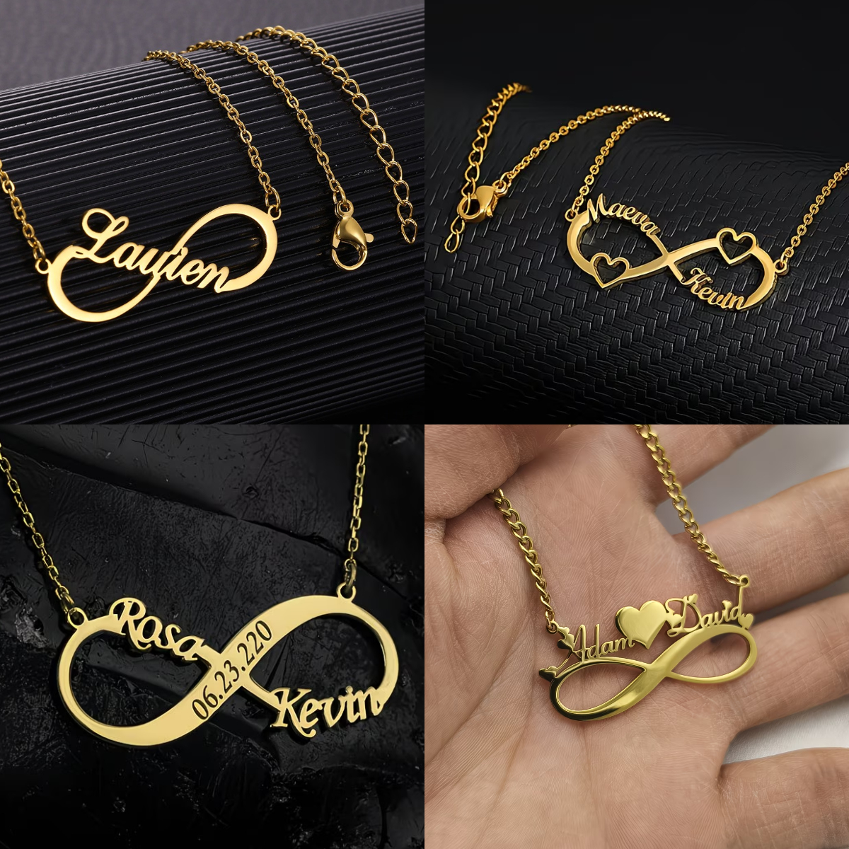 Name Necklace Custom - Aangepaste naam Infinity kettingen vrouwen familie