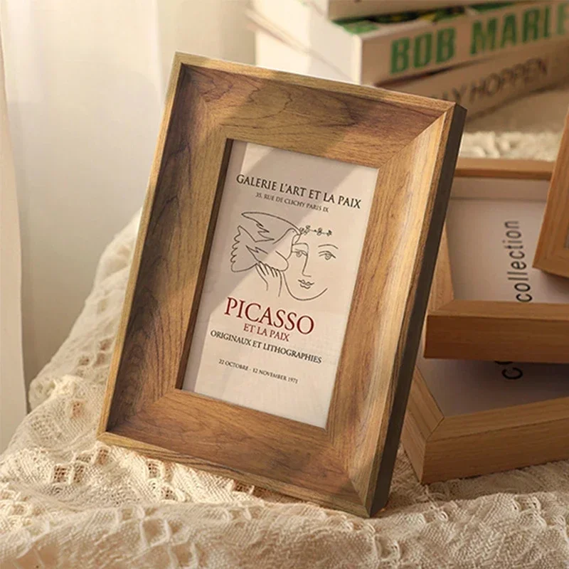 Engraved Wood Frame - Houten Fotolijst 5/6/7/8/10 Inch A4-formaat Hout