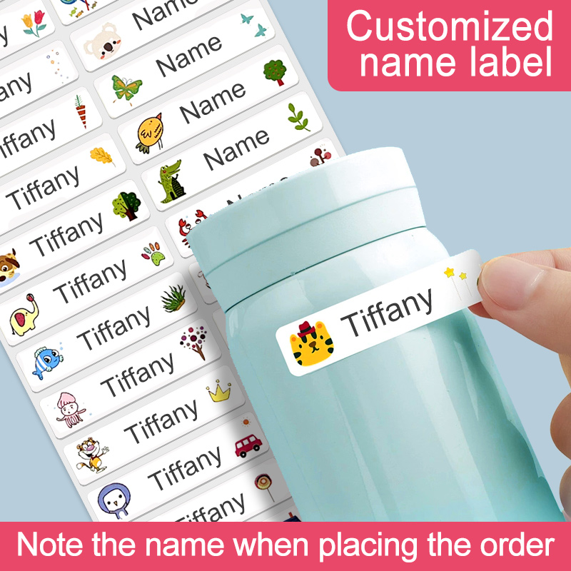 Personalized Name Box - Gepersonaliseerde waterbestendige naamstickers op maat gemaakt