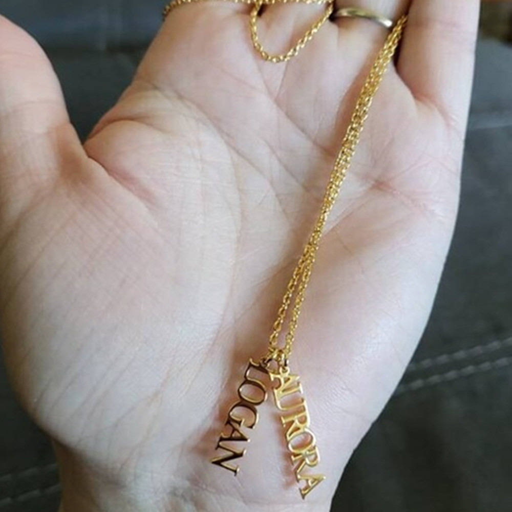 Birth Flower Necklace - Aangepaste meerdere naam ketting roestvrij staal
