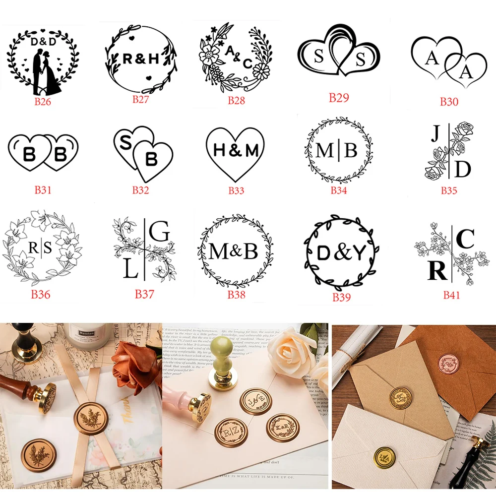 Wax Seal Letter Kit - Aangepaste lakzegel stempel kit dubbele naam