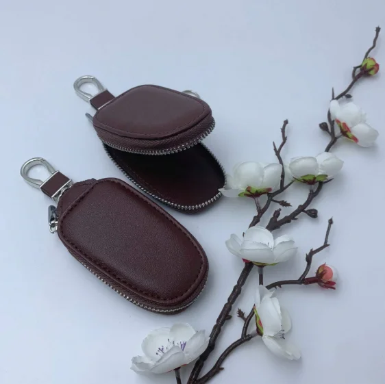 Monogram Keychain Leather - Monogramprint PU lederen autosleutelhouder, universele sleutelhangerportemonnee