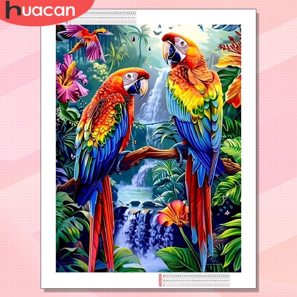 Photo Mosaic Print - HUACAN Diamant schilderij nieuwe papegaai dier