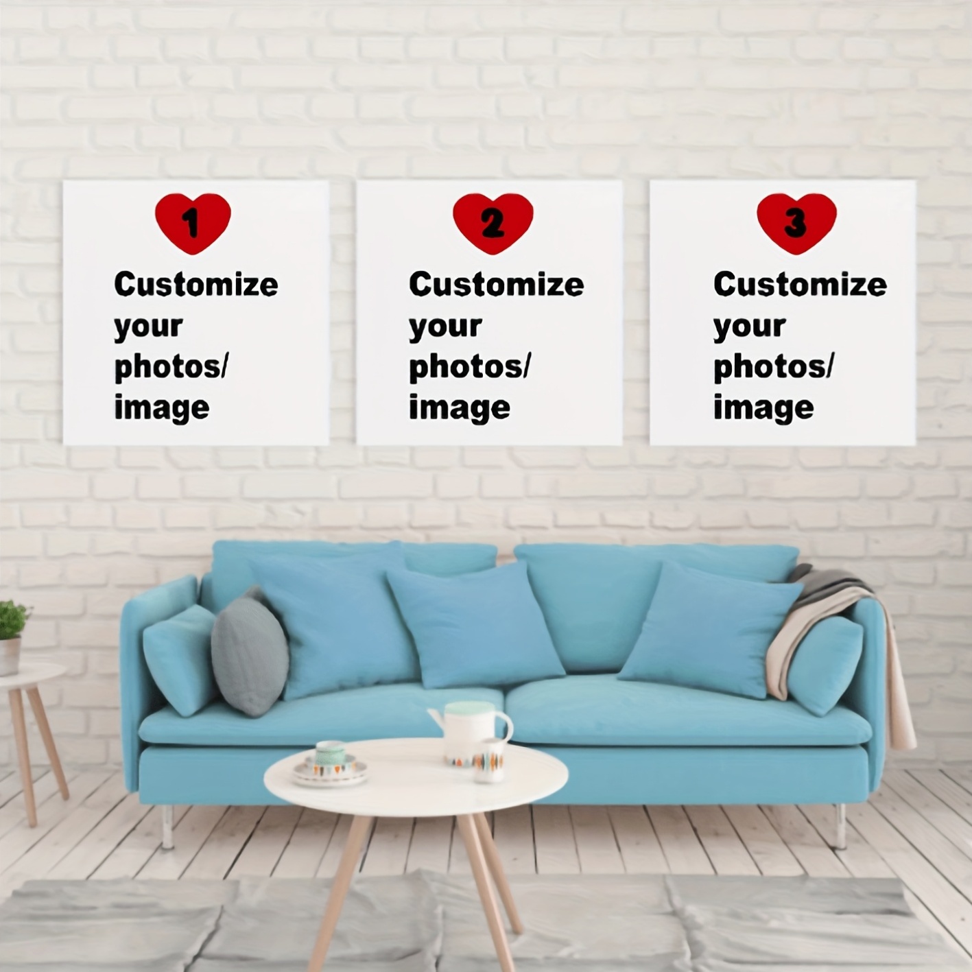Pet Portrait Custom - 3 stks/set Custom Vierkante Canvas Poster