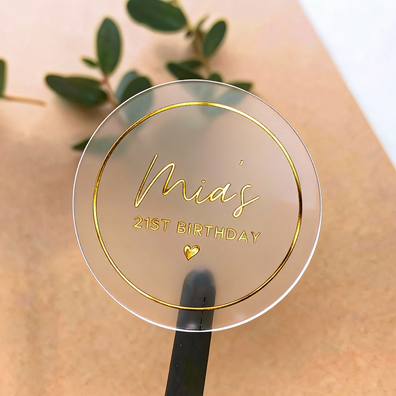Personalised Candle Label - 50 STKS Gepersonaliseerde Verjaardagsstickers Waterdichte Ronde