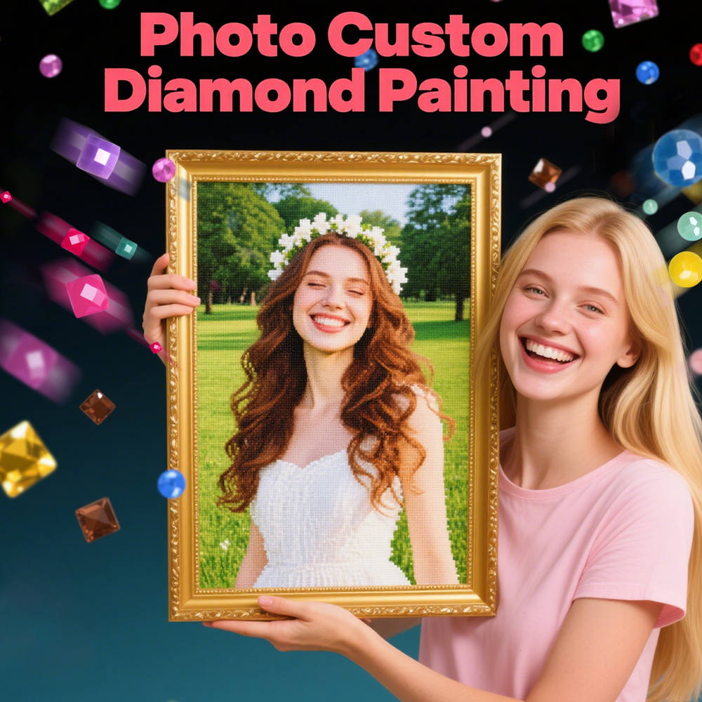 Photo Mosaic Print - HUACAN volledige kits diamant schilderij foto