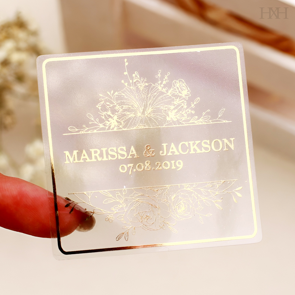 Personalised Candle Label - 50 vellen gepersonaliseerde trouwstickers Bruiloftsflesstickers Bruiloftsfavorietstickers