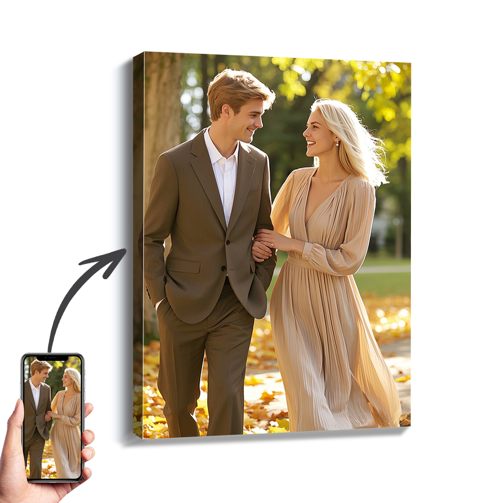 Engraved Wood Frame - 1-delige aangepaste foto's met doe-het-zelf houten