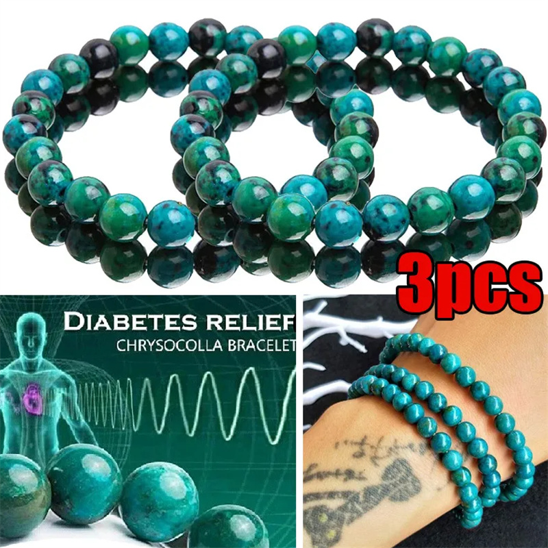 Coordinates Bracelet - Chrysocolla Malachiet Armband Vrouwen Mannen Natuursteen