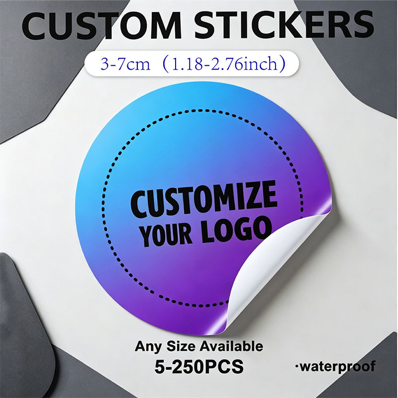 Personalized Name Box - Aangepaste logo-rand stickers, gepersonaliseerde merknaam afbeelding,
