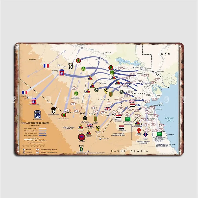 Custom Map Poster - Operatie Desert Storms Ground Map 24-28