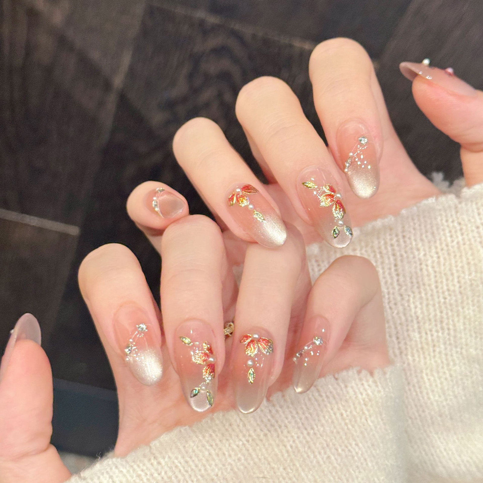 Pressed Flower Art - 10 stuks handgemaakte nepnagels druk op