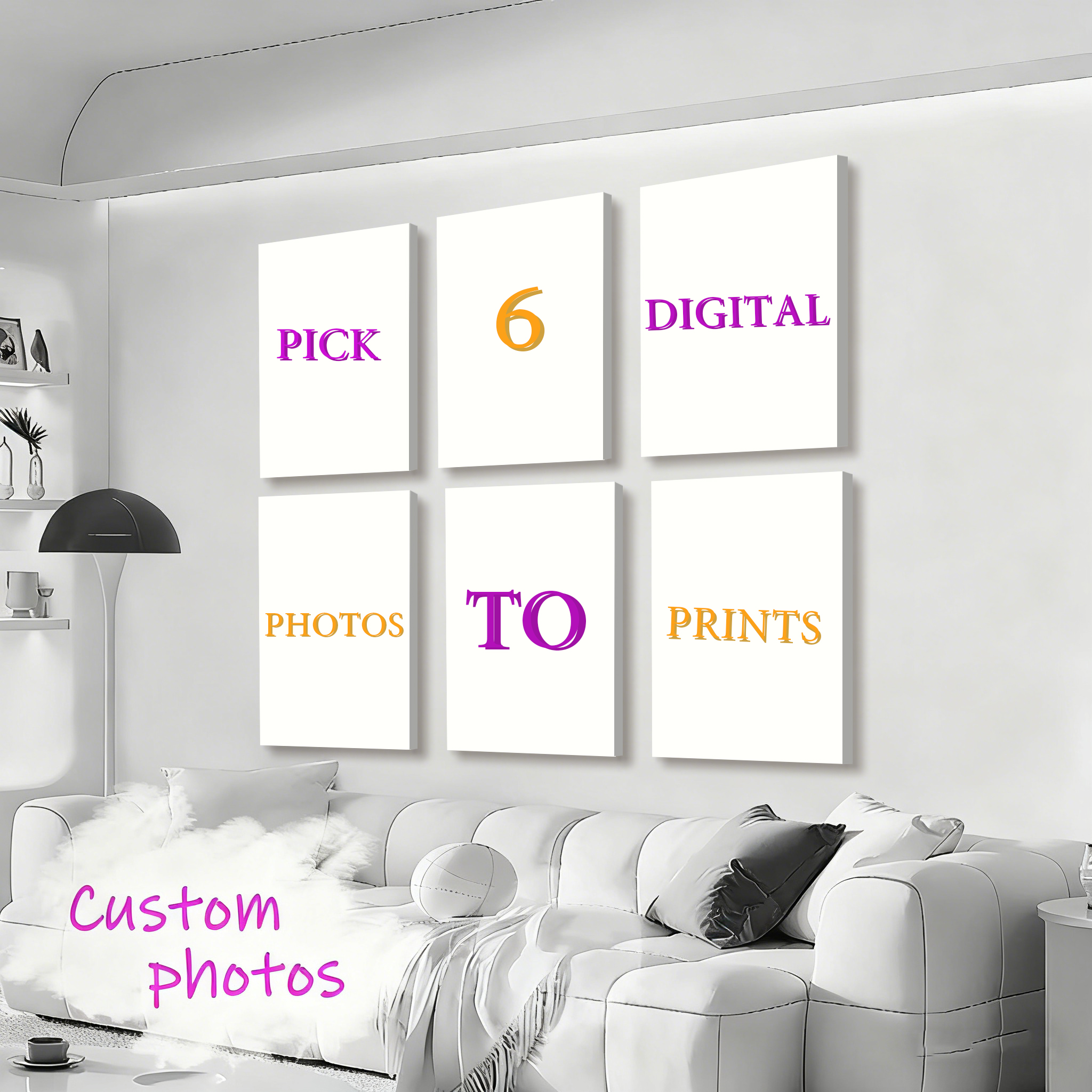 Pet Portrait Custom - 6 stks/set op maat gemaakte canvas