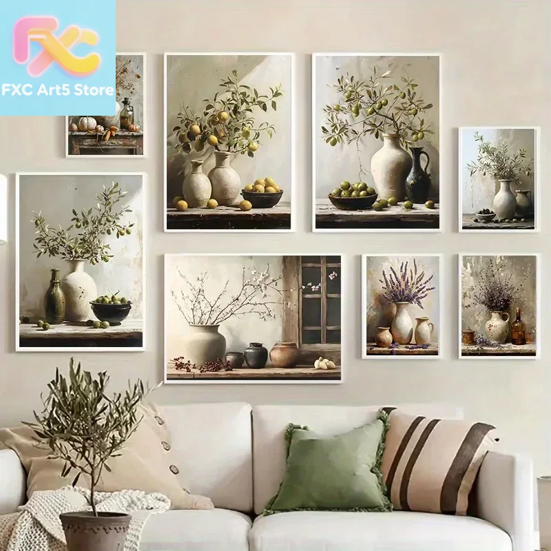 Family Tree Print - 1pc frameloze 1pc Retro Stilleven Poster
