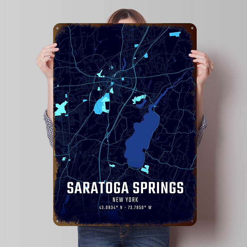 Saratoga Springs Midnight City - Custom Map Poster recensie en prijs
