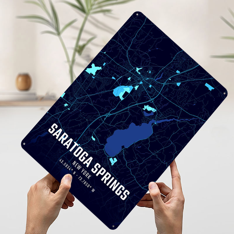 Saratoga Springs Midnight City - Custom Map Poster recensie en prijs