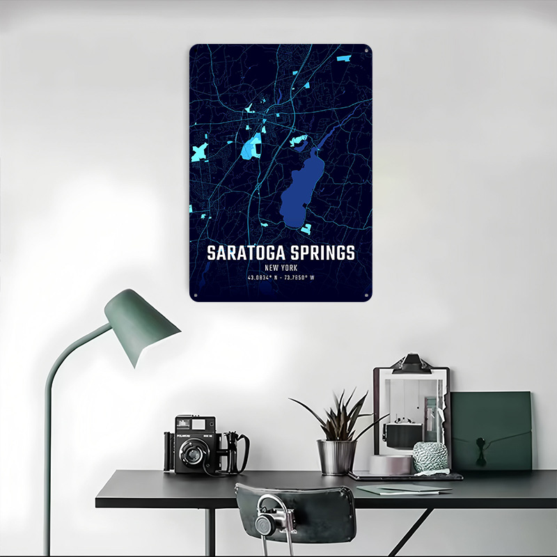 Saratoga Springs Midnight City - Custom Map Poster recensie en prijs