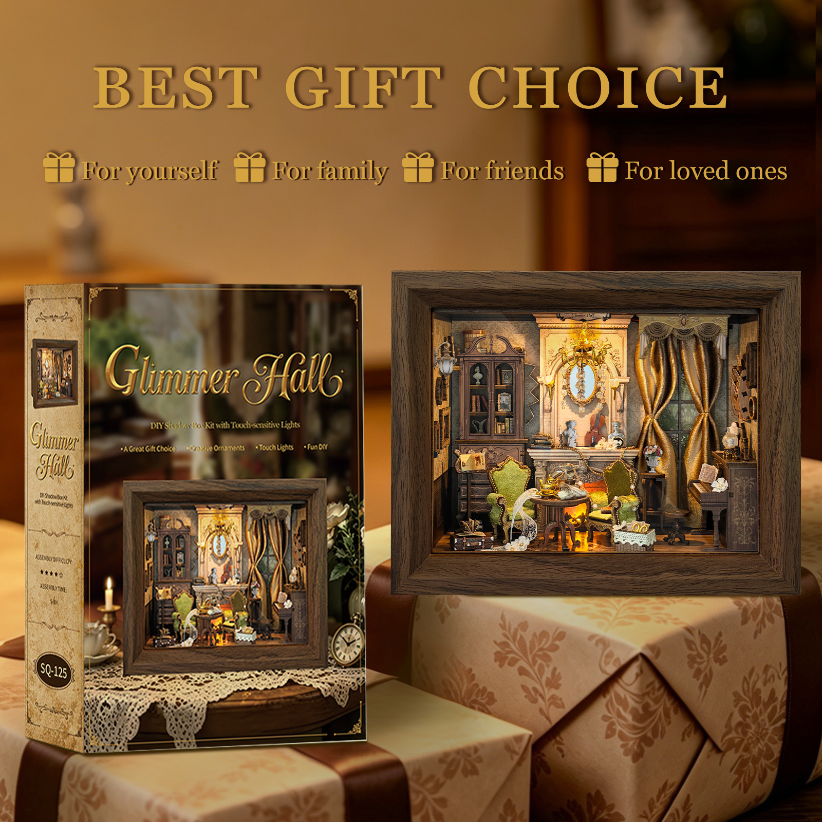 DIY Houten Glimmer Hall Fotoli - Engraved Wood Frame recensie en prijs