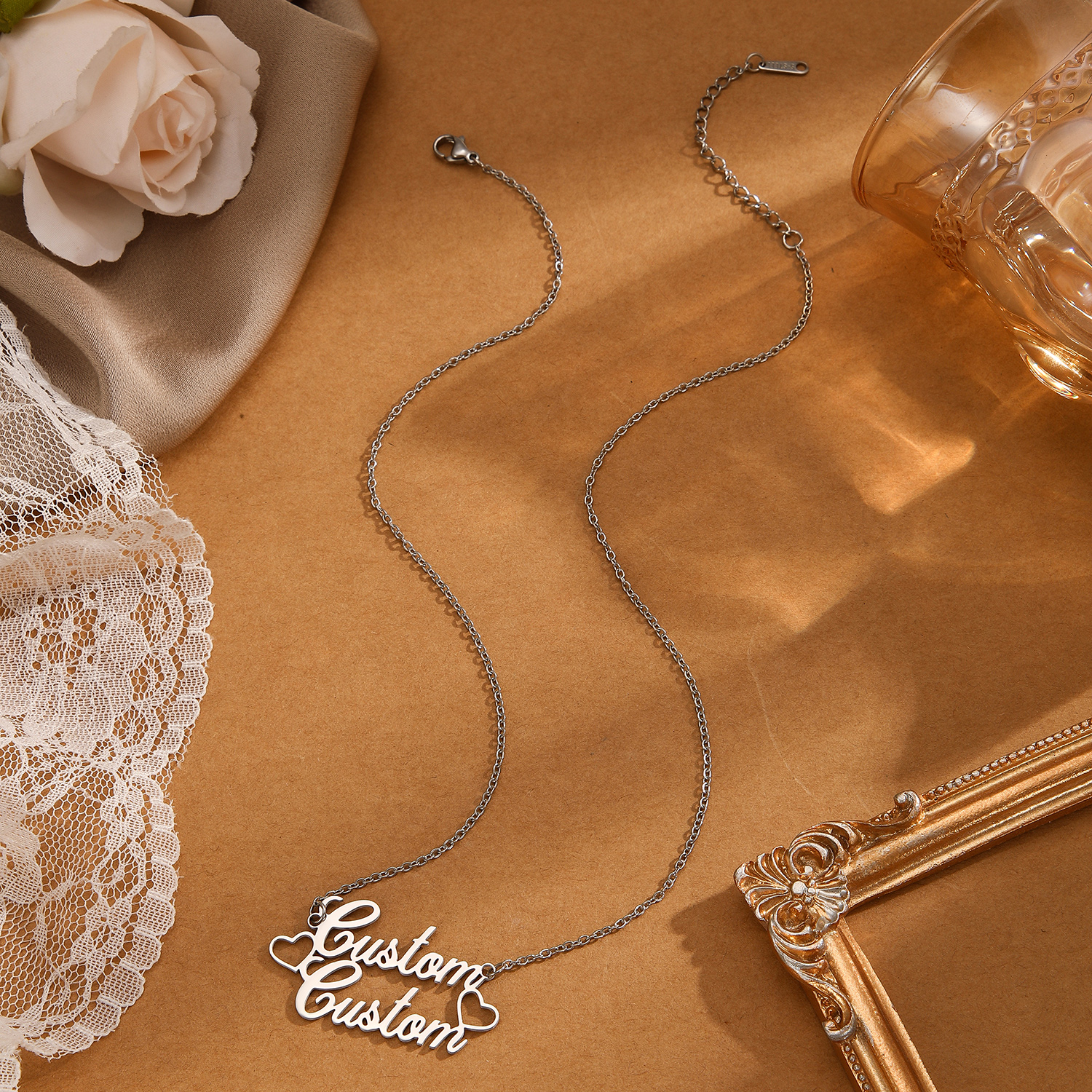 1pc roestvrij staal aangepaste - Name Necklace Custom recensie en prijs