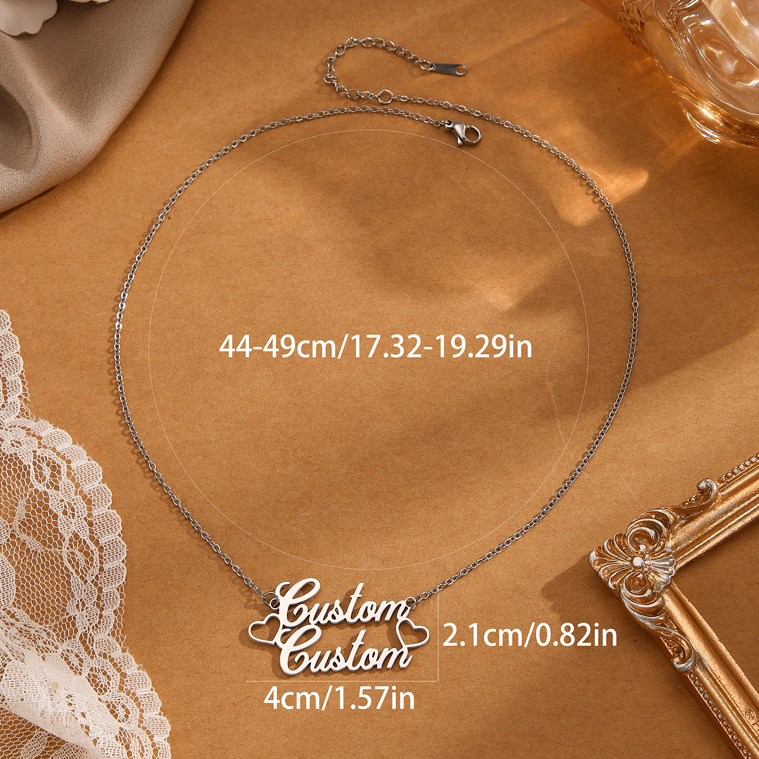 1pc roestvrij staal aangepaste - Name Necklace Custom recensie en prijs