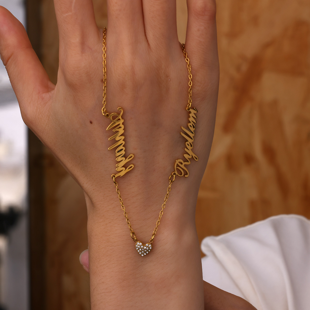 Aangepaste twee naam ketting v - Name Necklace Custom recensie en prijs