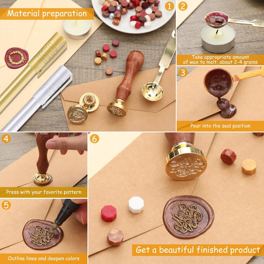 Aangepaste waszegelstempel, ge - Wax Seal Letter Kit recensie en prijs