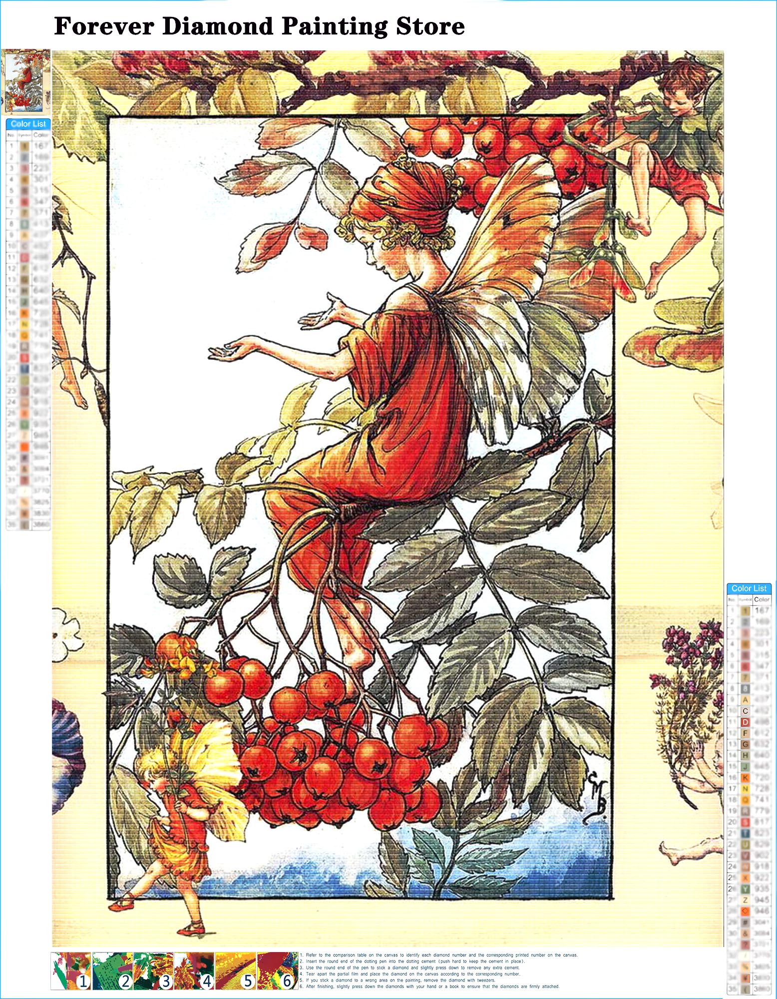 Cicely Mary Barker Kunstwerk B - Photo Mosaic Print recensie en prijs