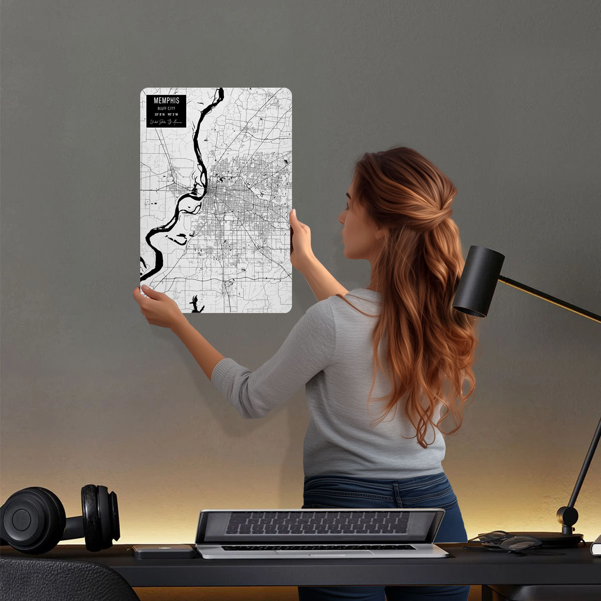 Memphis TN USA blikken borden  - Custom Map Poster recensie en prijs