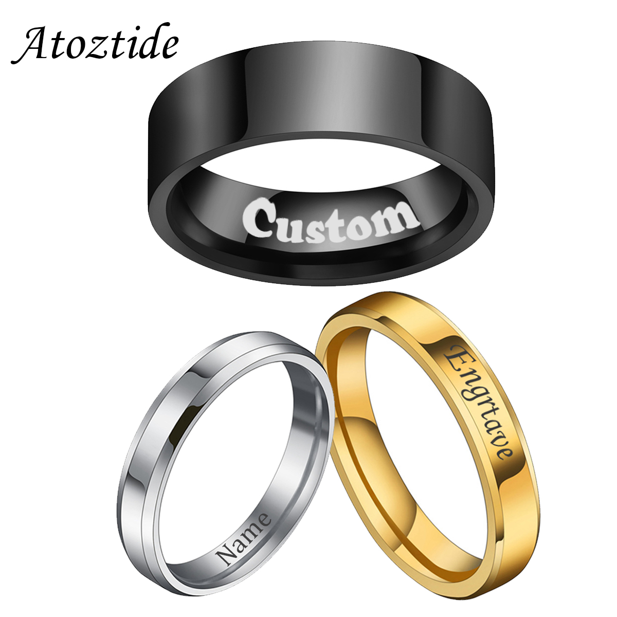 Atoztide 4/6/8Mm Gepersonalise - Initial Ring Custom recensie en prijs