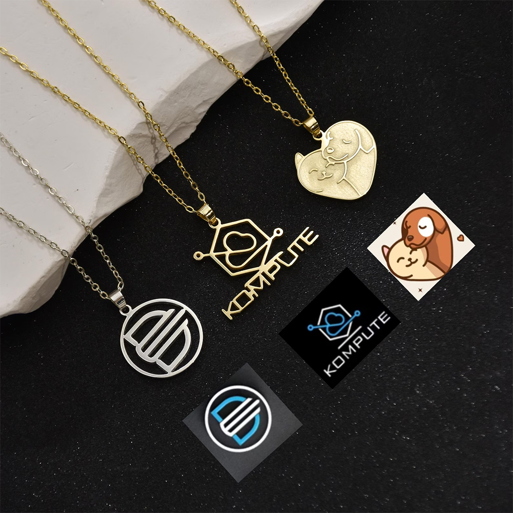 Aangepaste bedrijfslogo kettin - Name Necklace Custom recensie en prijs