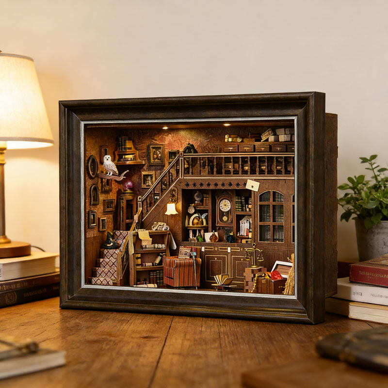 DIY 3D houten boekenhoekje kit - Engraved Wood Frame recensie en prijs