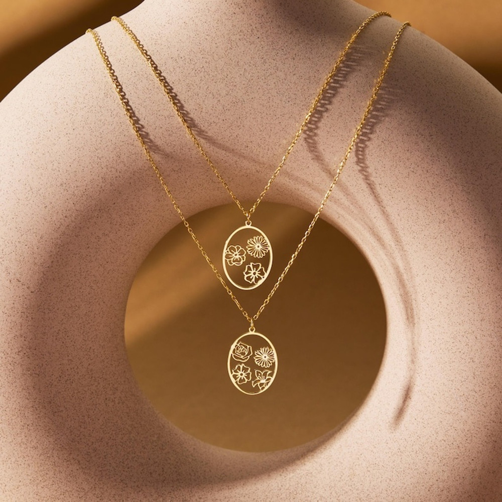 Geboortebloem ketting op maat, - Birth Flower Necklace recensie en prijs