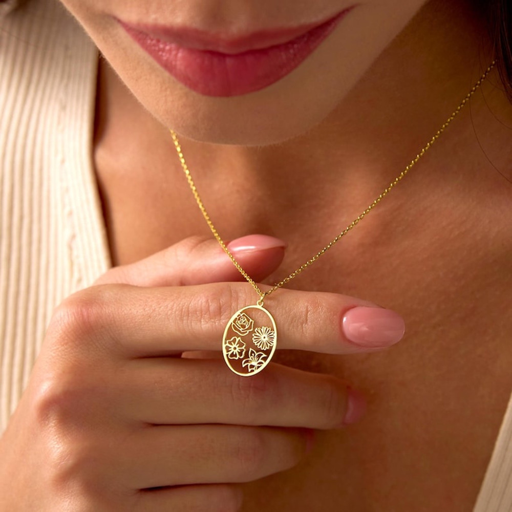 Geboortebloem ketting op maat, - Birth Flower Necklace recensie en prijs