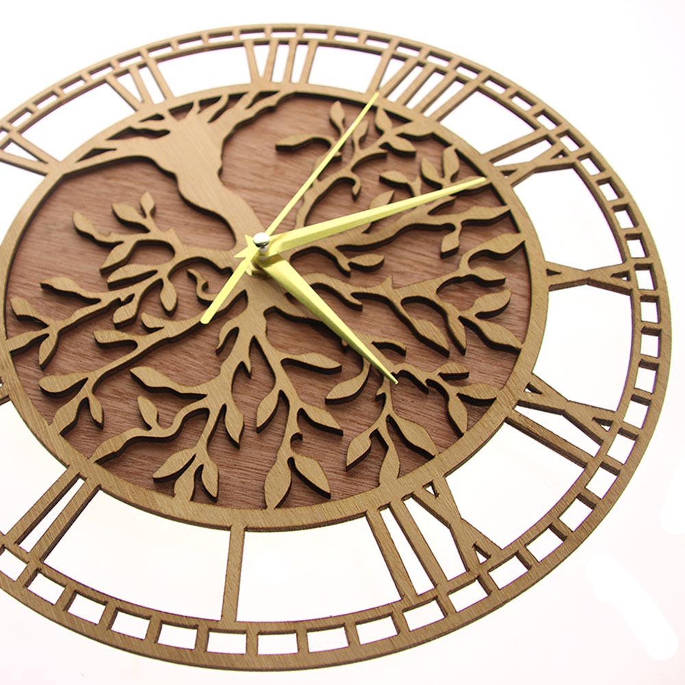 Levensboom Houten Wandklok Boe - Family Tree Print recensie en prijs