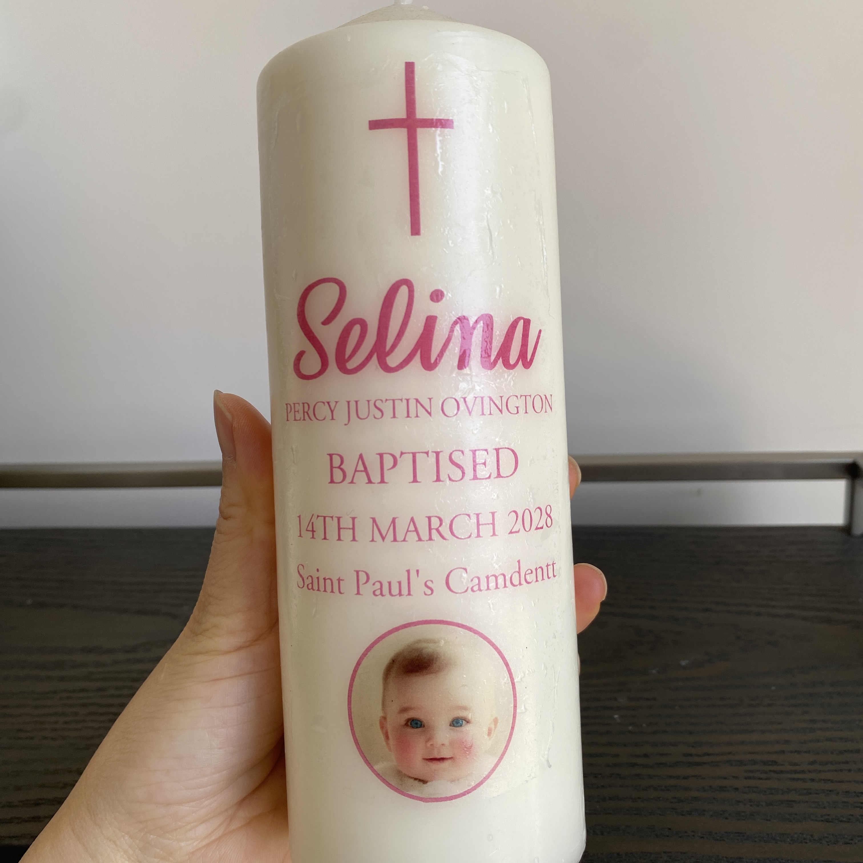 Aangepaste trouwfoto stickers, - Personalised Candle Label recensie en prijs